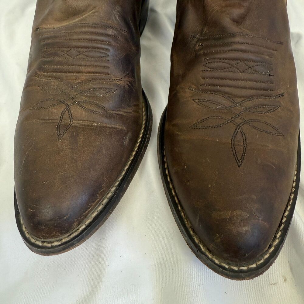 Justin Mens Western Cowboy WIDE 8EE Embroidered Leather 2553 Country Equestrian - Picture 3 of 9